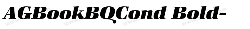 AGBookBQCond Bold字体转换